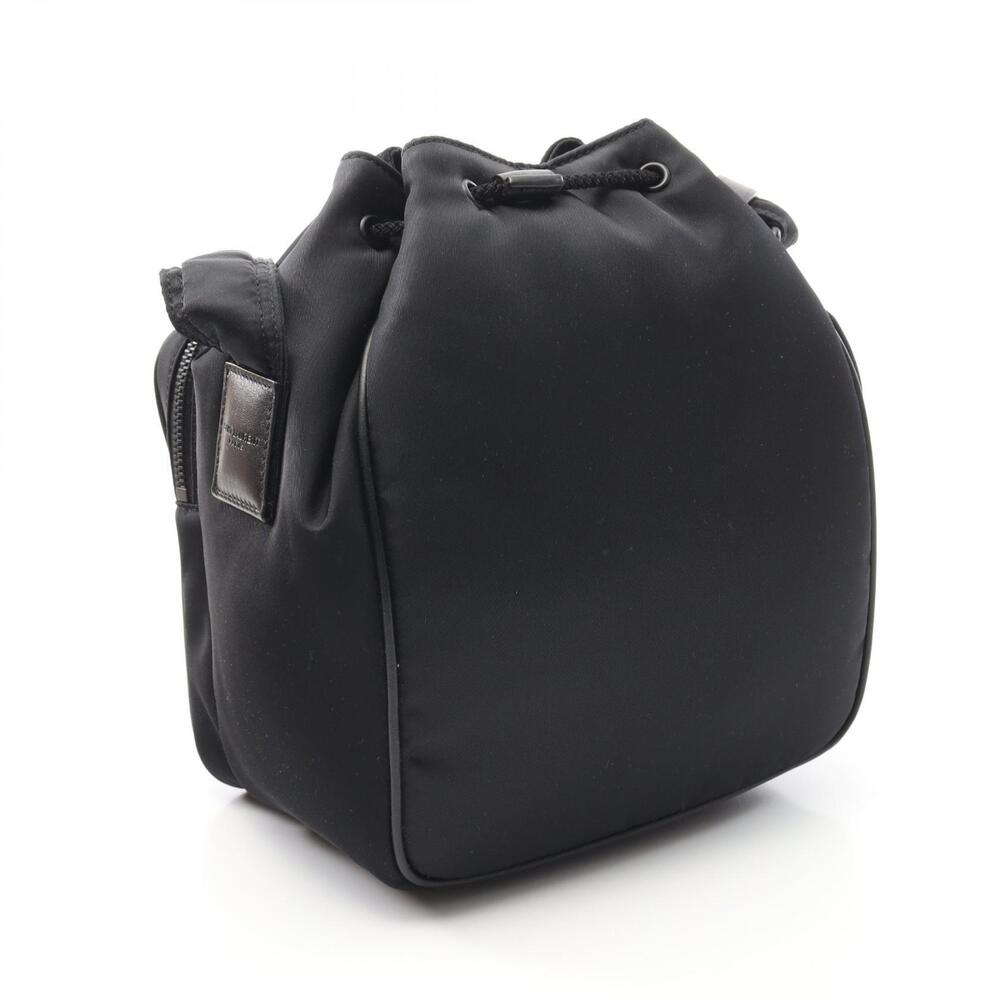 Saint Laurent Paris Niki Bucket Bag Shoulder Nylon Leather Black - Picture 2 of 5